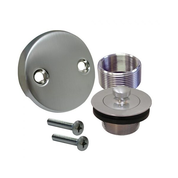 Brushed Stainless Two-Hole Lift and Turn Conversion Kit